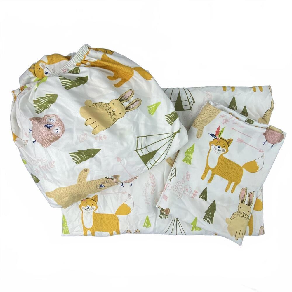 Pillowfort Woodland Animals Bedding Set - Comforter, Sheets & Pillowcase